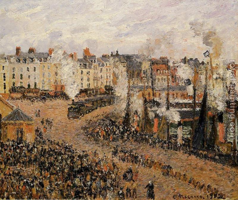 Camille Pissarro : The Fishmarket, Dieppe II Camille Pissarro : The Fishmarket, Dieppe II